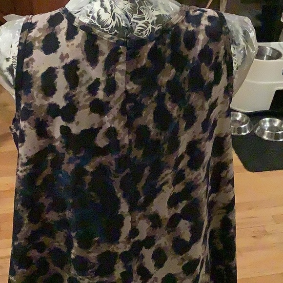 Queen Collection Color block tank top nude/animal print Queen Latifah NWT - Picture 4 of 10